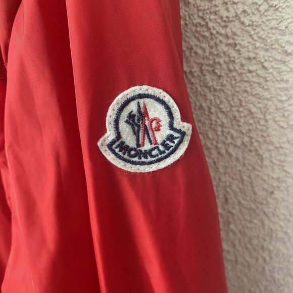 MONCLER Men’s Jacket Red Urville Giubutto Nylon Windbreaker Casual Zip Up Size 3 - Picture 15 of 16
